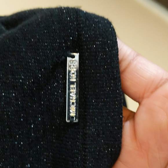 Michael Kors| Black Shimmering Cowlneck Sweater With Drawstring Sides - Picture 6 of 17